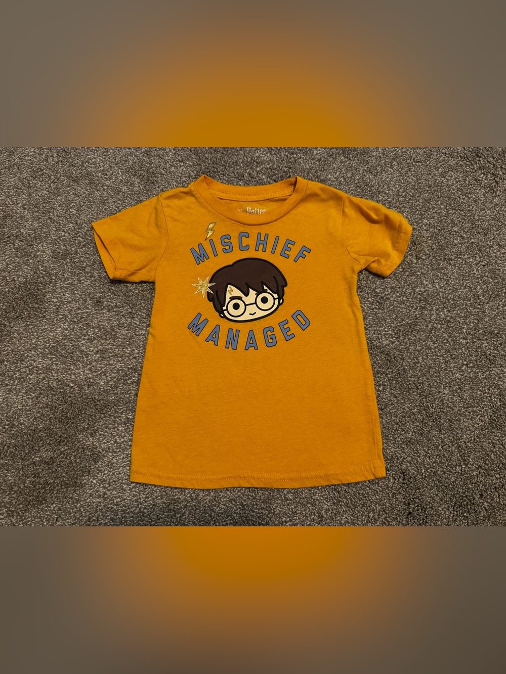 Harry Potter Mischief Managed Toddler Boy Girl short sleeve yellow T-Shirt 2T